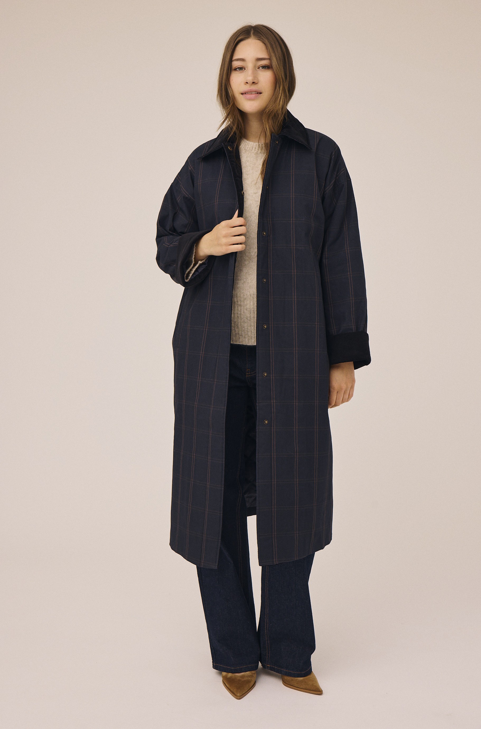 Emmy 1 Coat With Corduroy Detail GRS