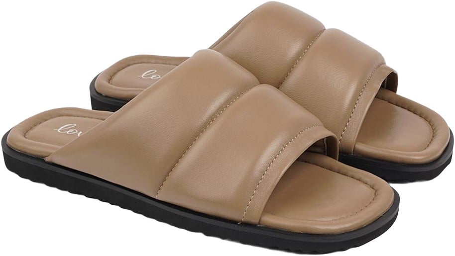 Vesime Puffy Sheepskin Slip-on / Rubber Sole