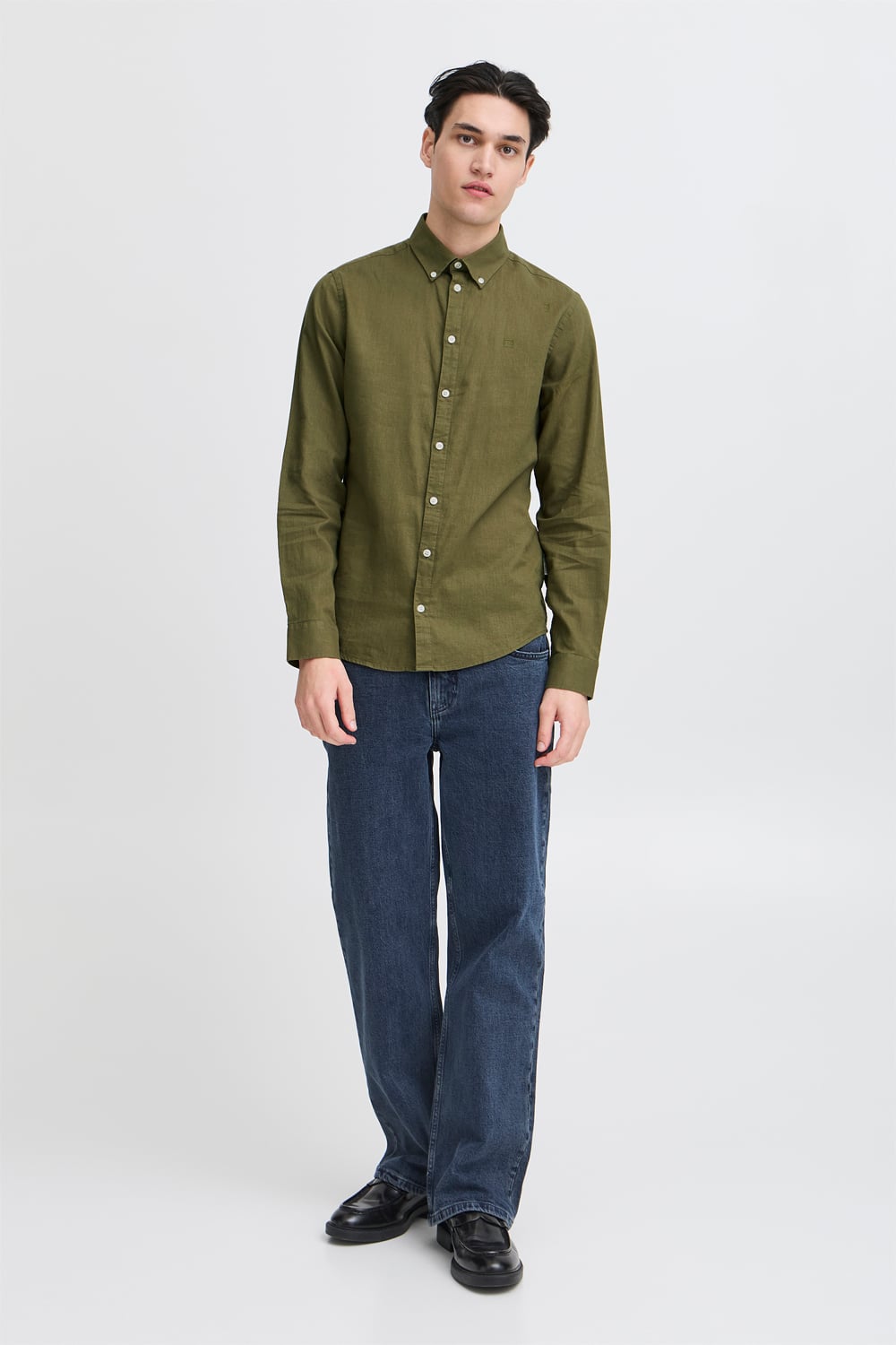 Cfanton 0053 BD LS Linen mix Shirt