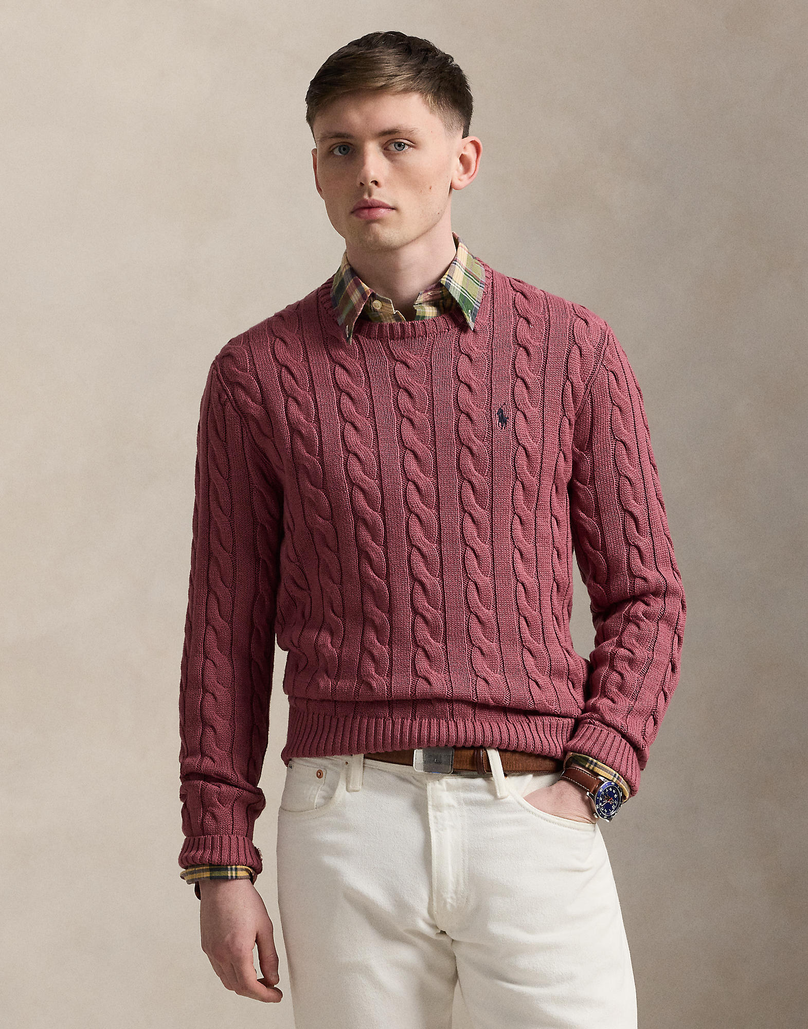 Cableknit Cotton Sweater