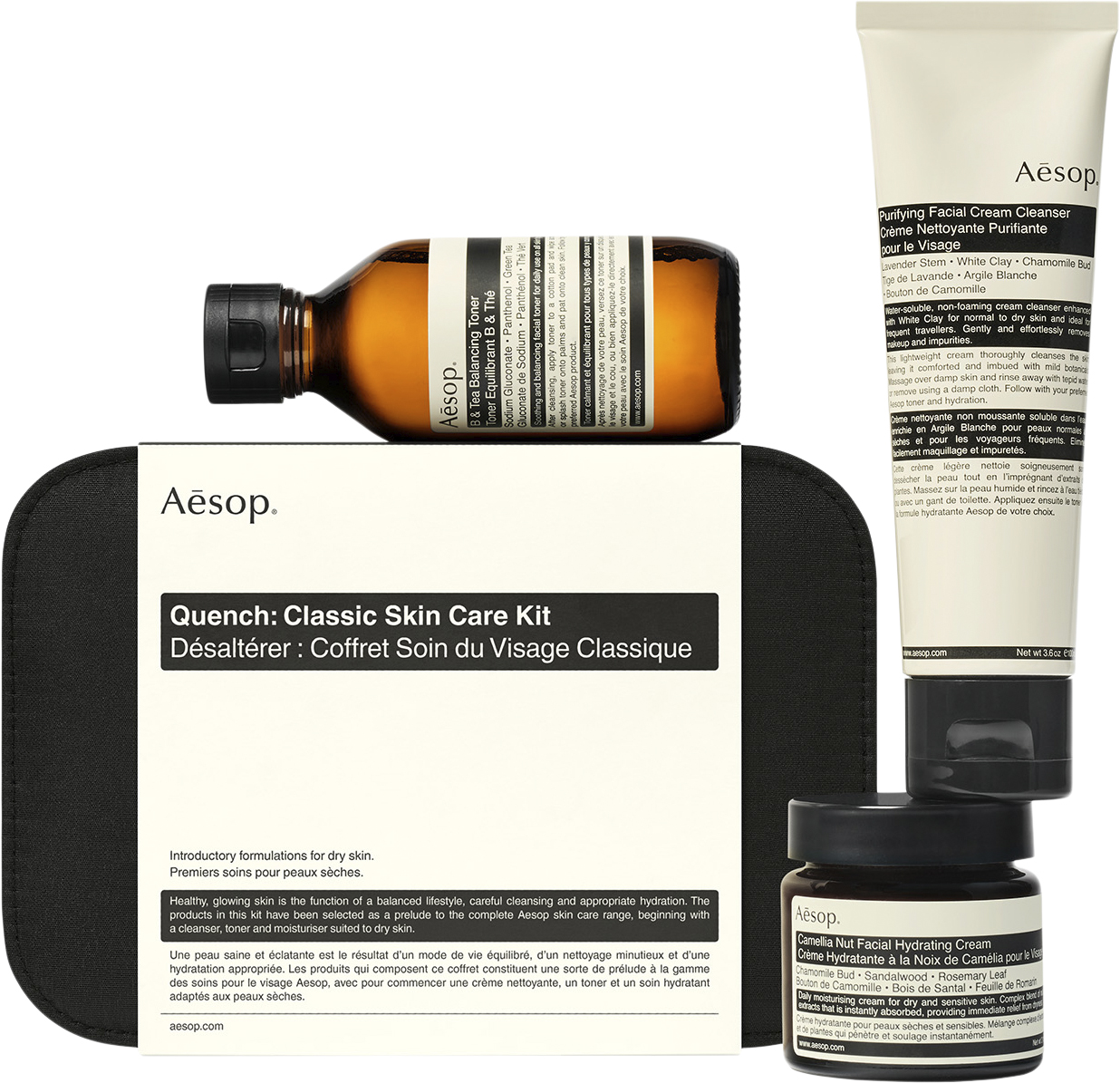 Quench Classic Skin Care Kit til Tør Hud Aesop