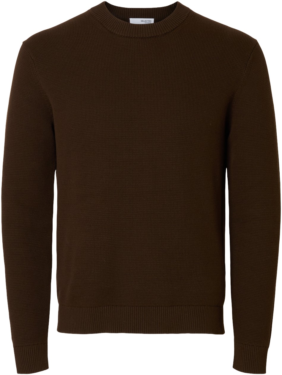 Slhdane LS Knit Structure Crew Neck