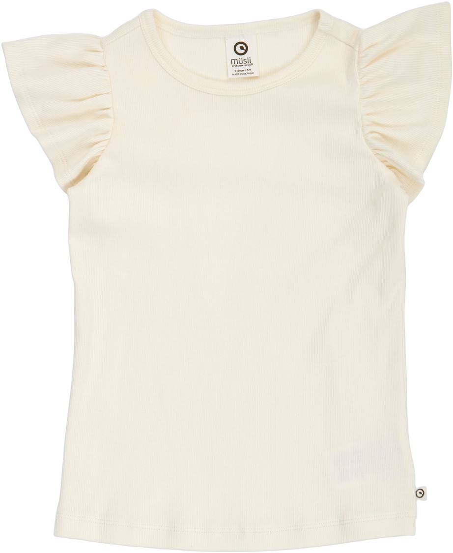 Cozy me rib Frill s/s T