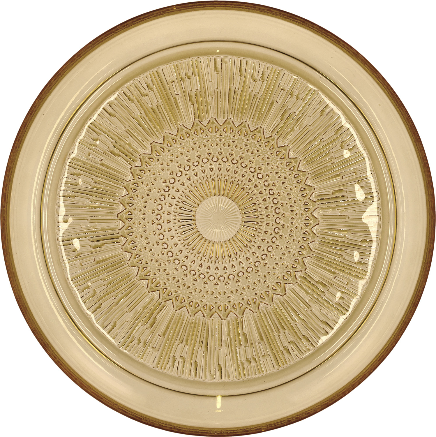 Glastallerken Kusintha 25 cm Amber