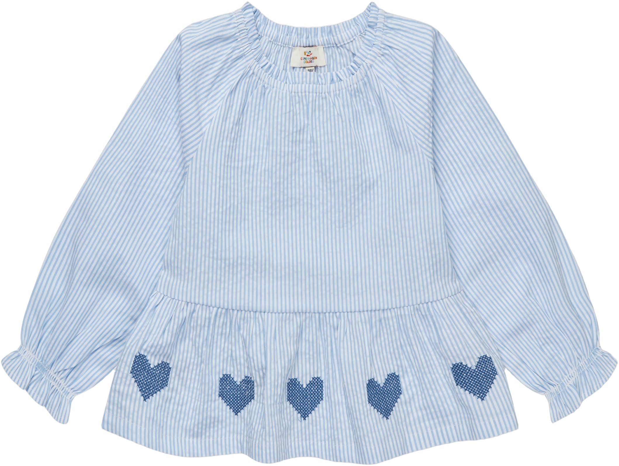 Seersucker LS Blouse W. EMB.