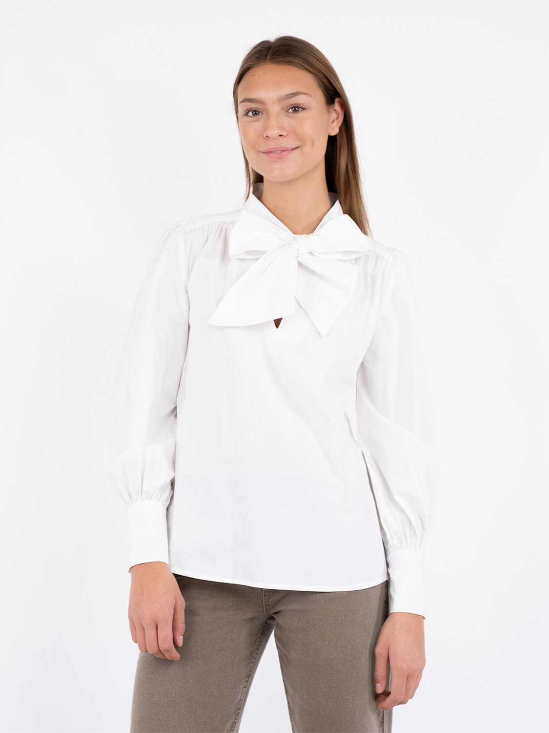 Jaz Bow Poplin Blouse