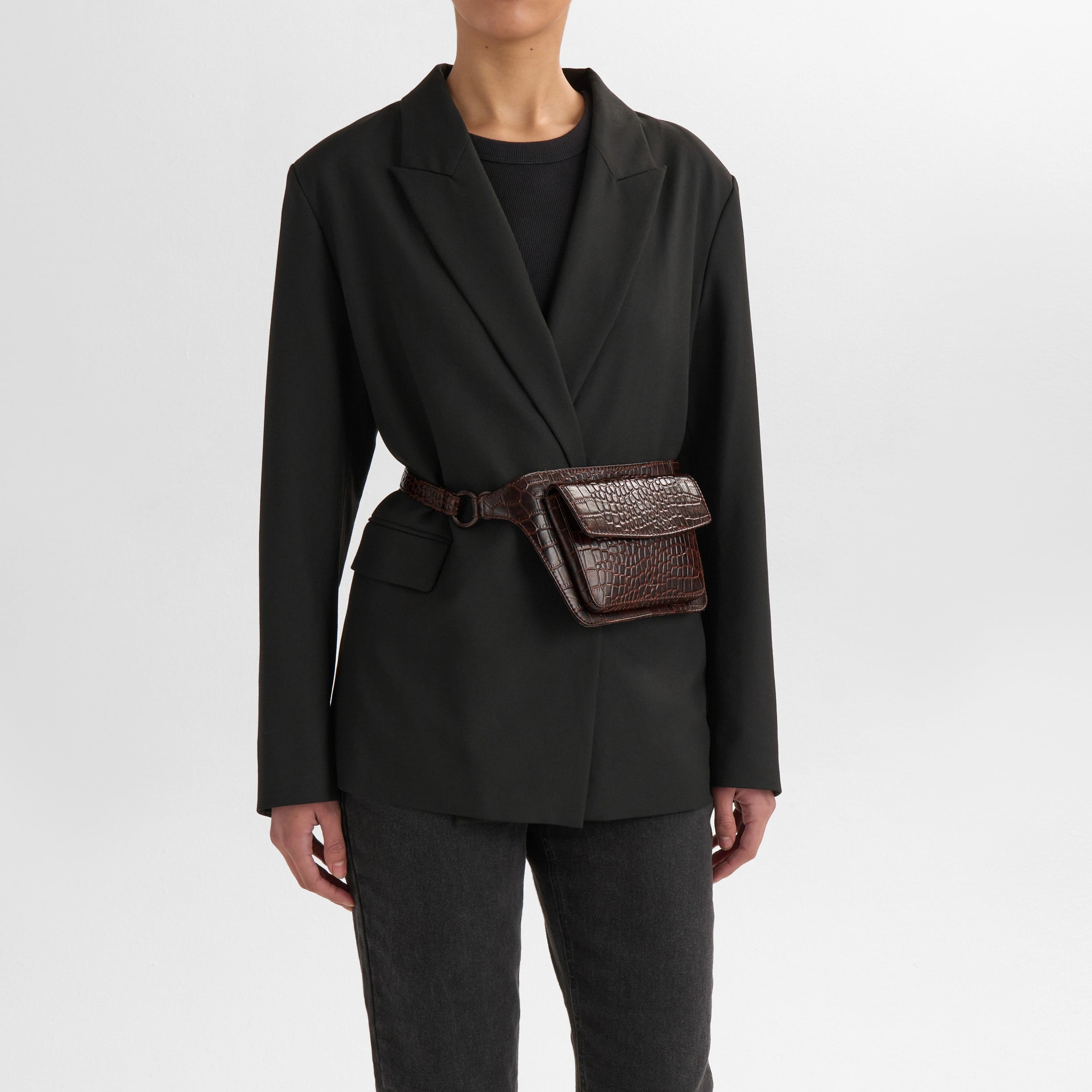 Zayambg Belt Bag, Croco