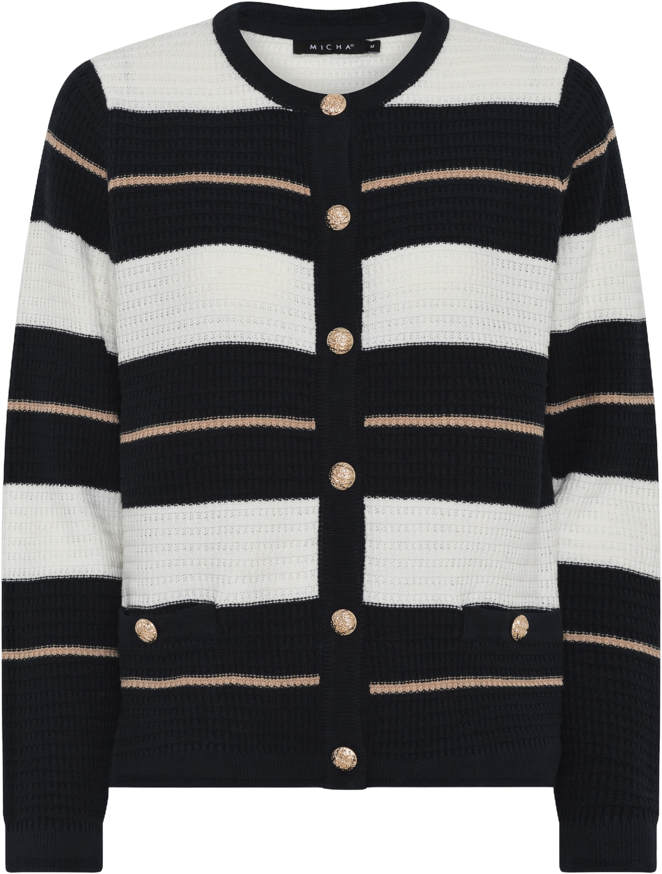 Cardigan_ Relief Pattern Knit
