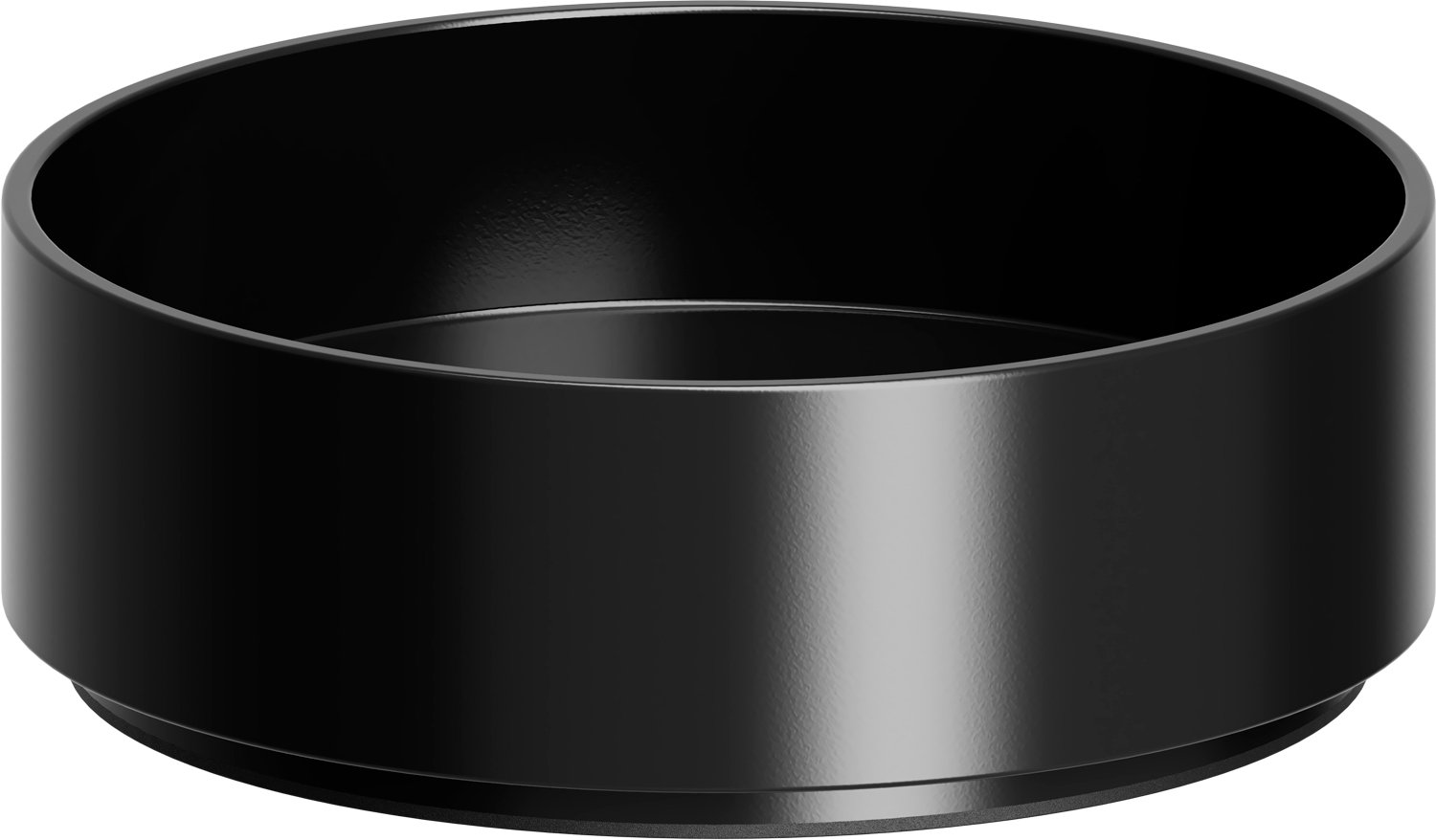 Light Candleholder Pillar, Matte Black, 9x3 cm