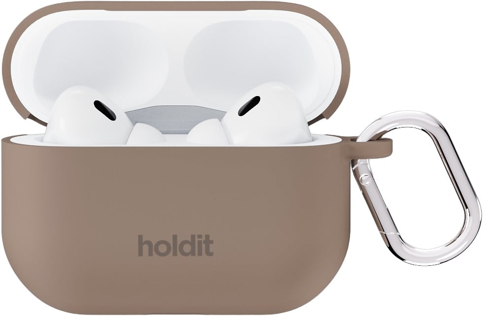 Silicone Case Solid Airpods Pro 1&2 Mocha Brown