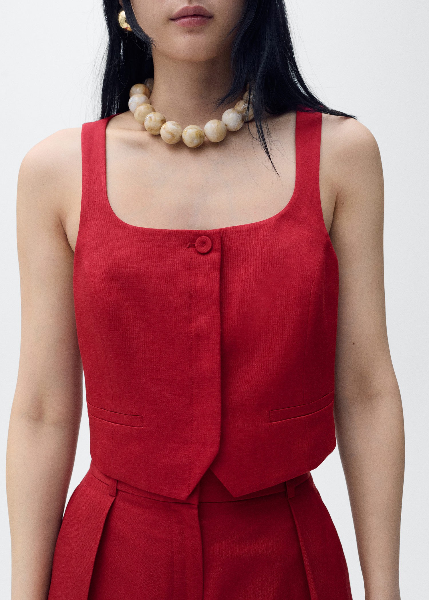 Linenblend Suit Waistcoat
