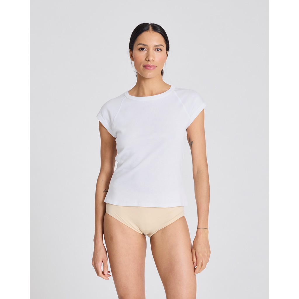 Malou S/S Cotton 1×1 Rib Tee Gots