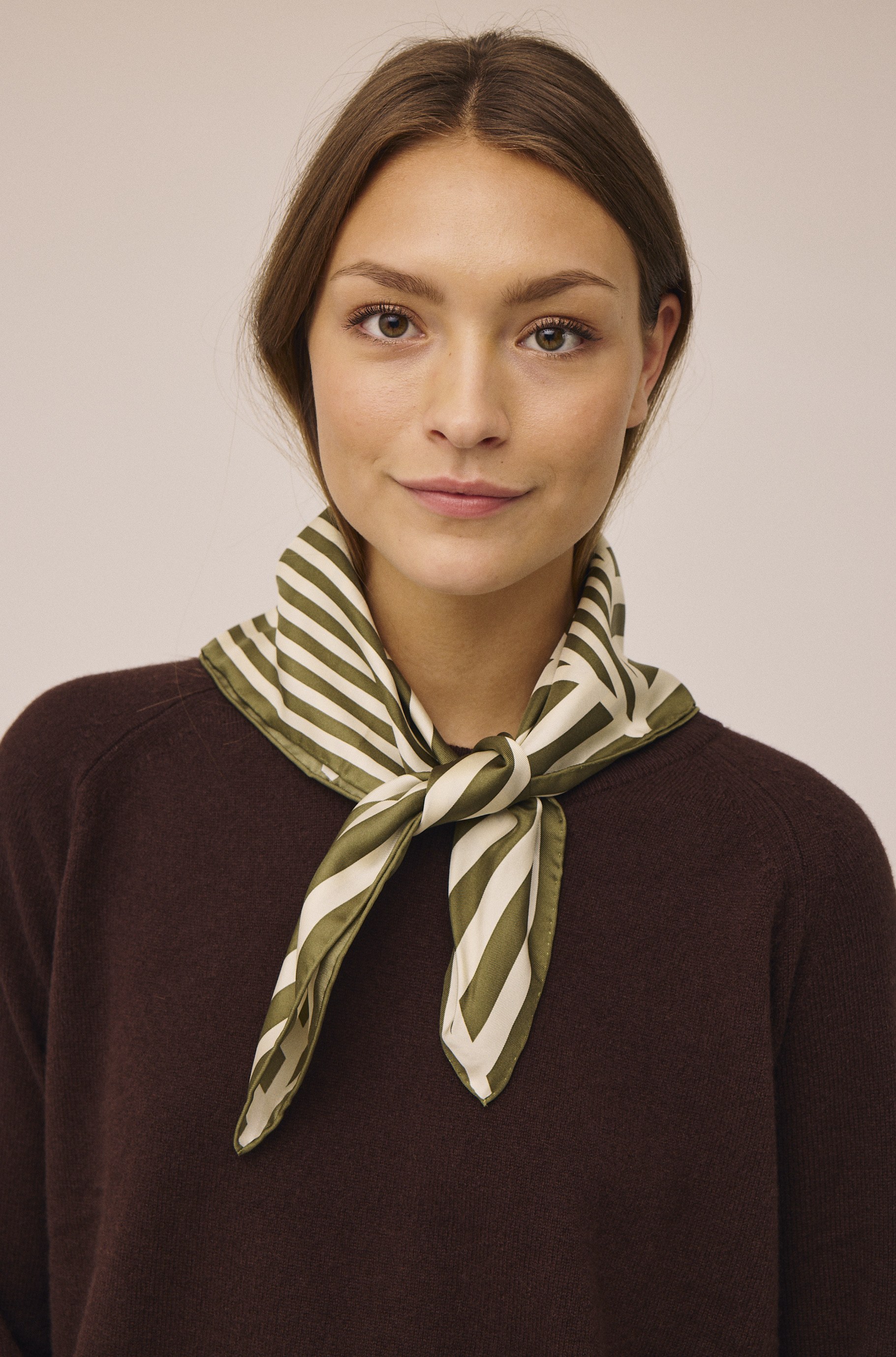 Geometric Scarf 100% Silk 61x61cm
