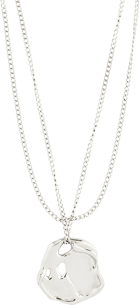 Dawn Necklace, 2in-1 set, Silver-plated