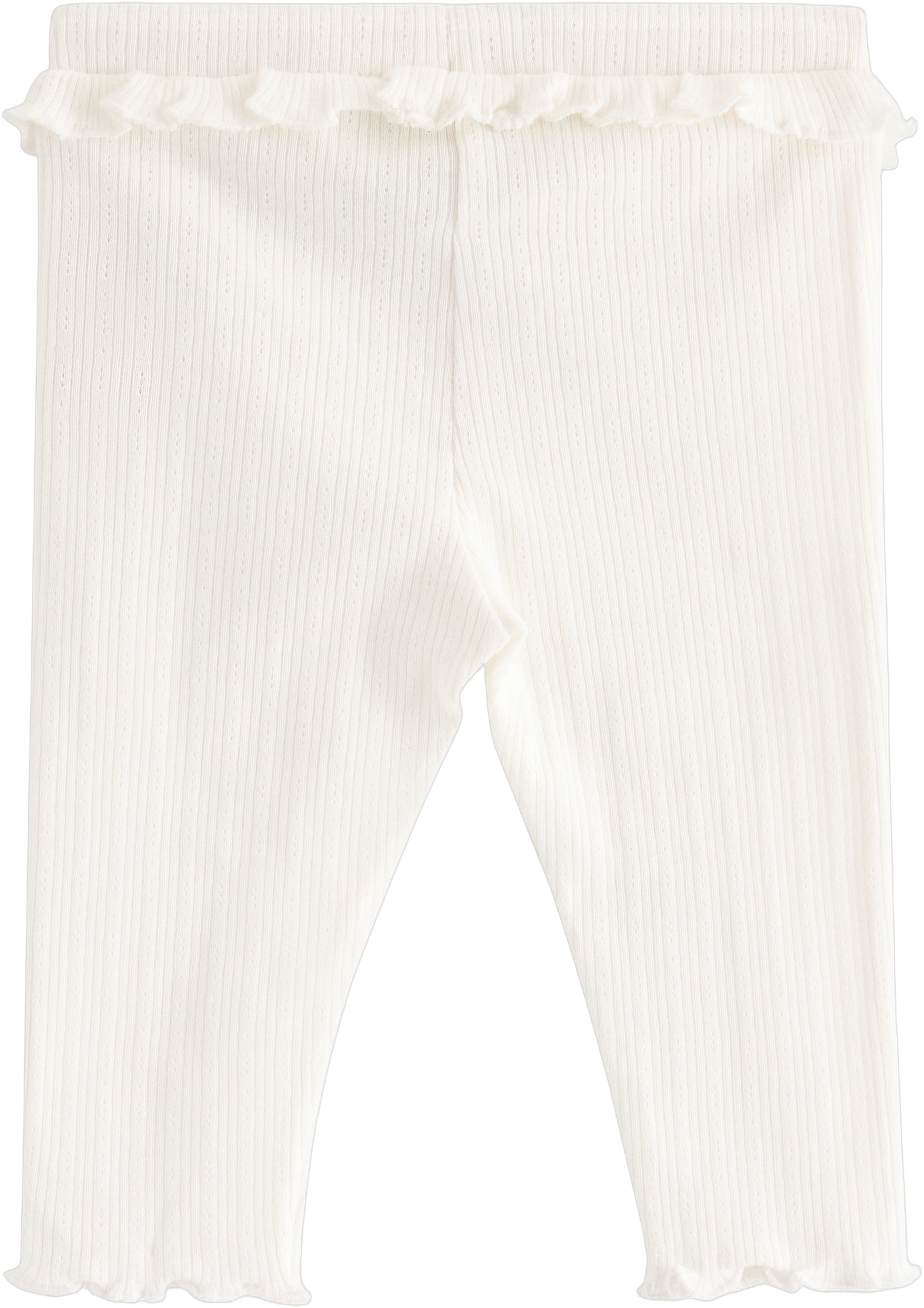 Ribbestrikket Leggings i myk Bomull