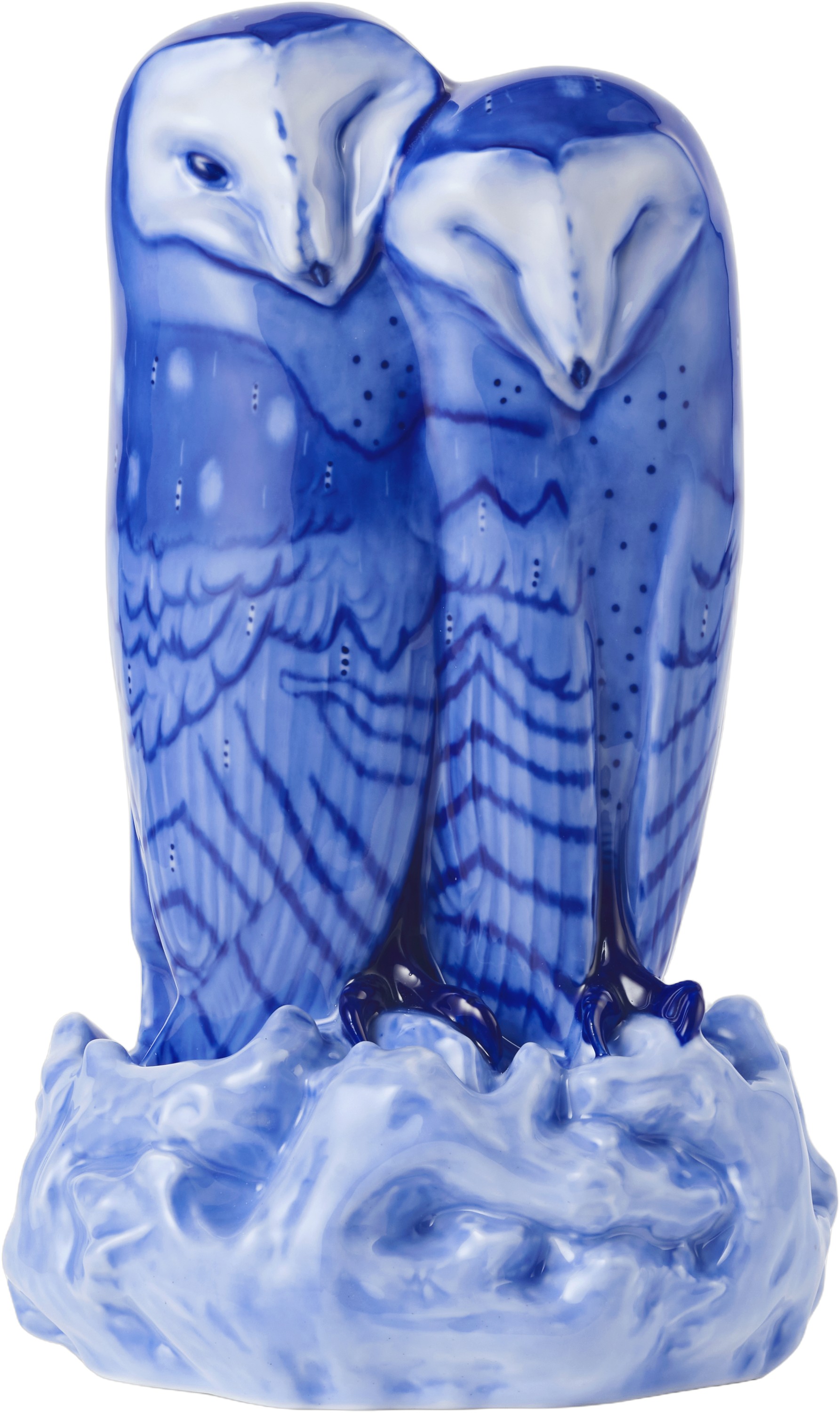 Figurer blÃ¥ Uglepar, 34 cm