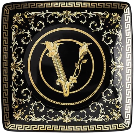 Bowl 12cm sq. Flat, Virtus Gala Black, Versace