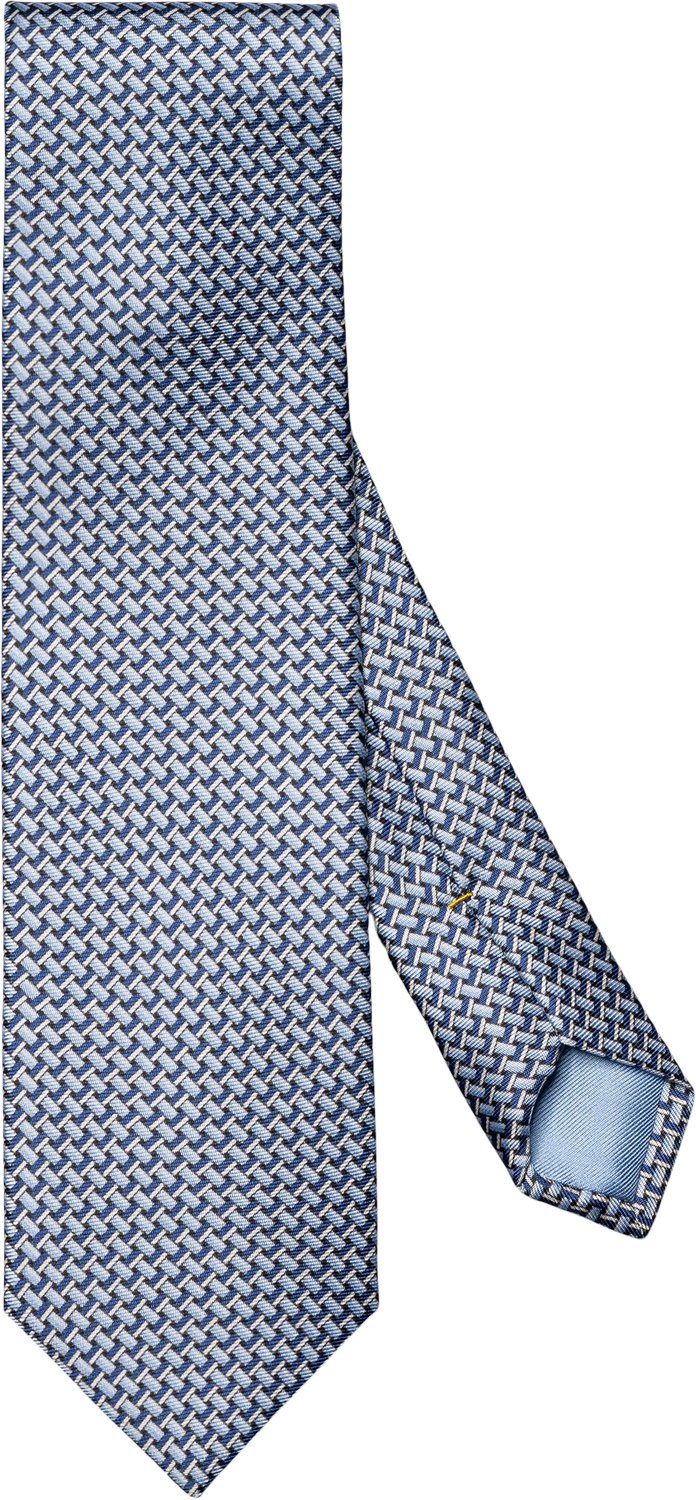 Blue Geometricprintsilktie