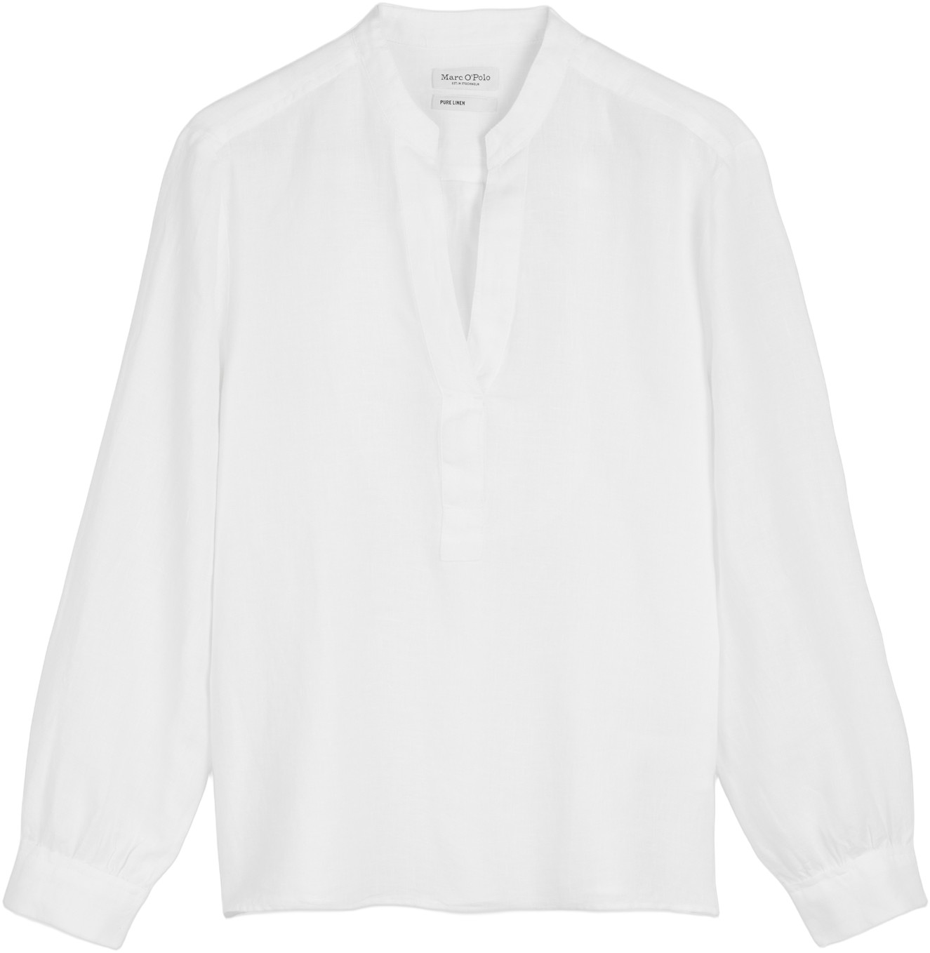 Blouse, Tunic Shape, Stand up Colla
