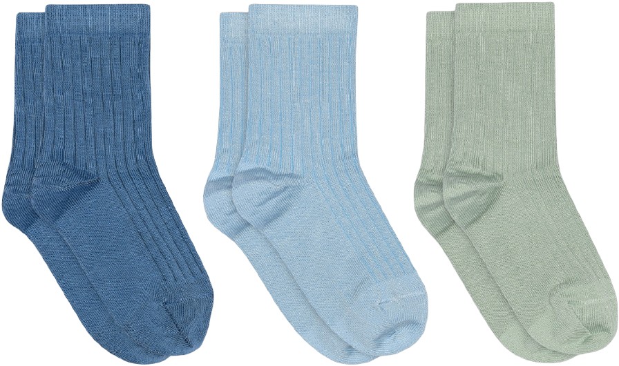 Cotton Rib Socks 3-pack - Køb til DKK 97 - Spar 25%