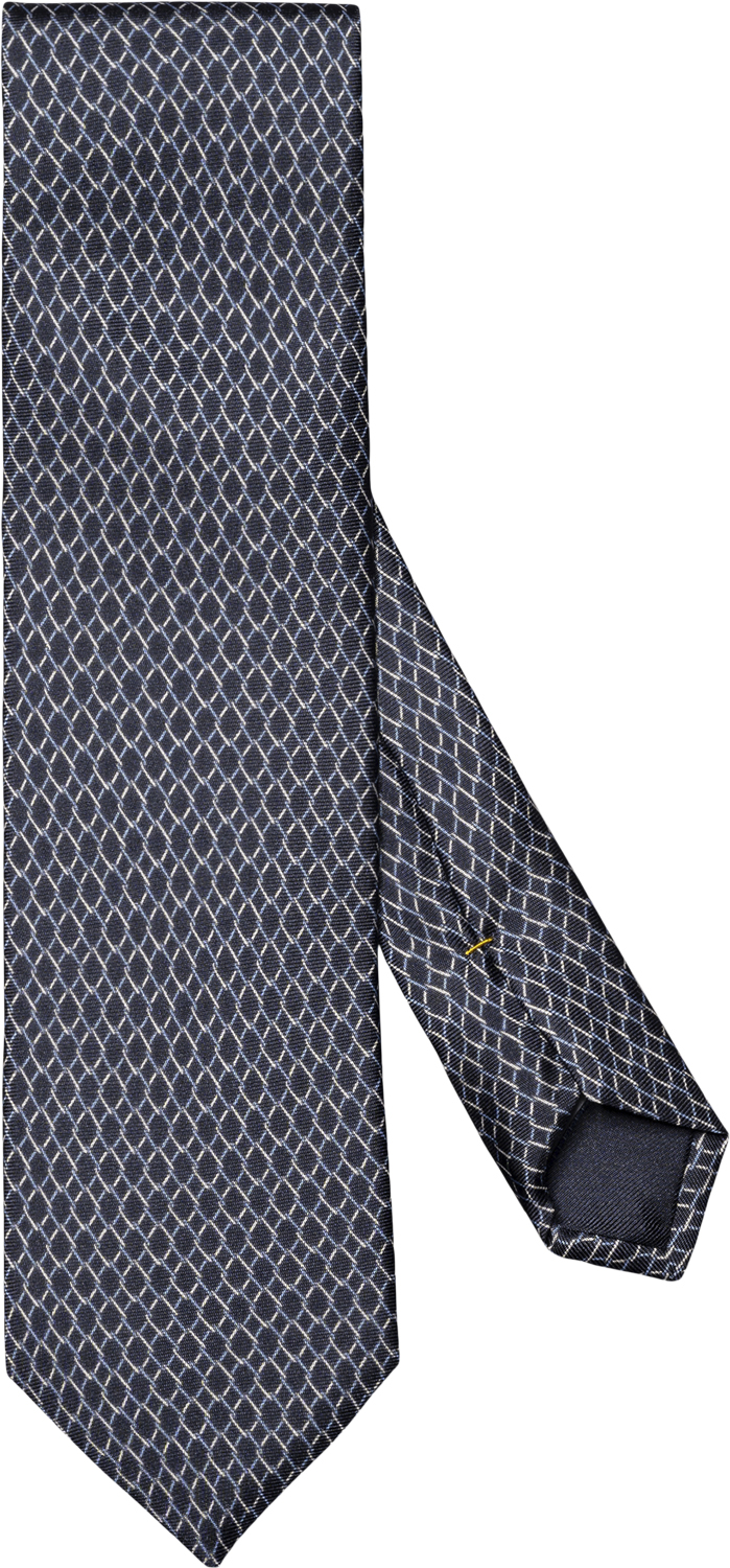 Dark Blue Geometricprintsilktie