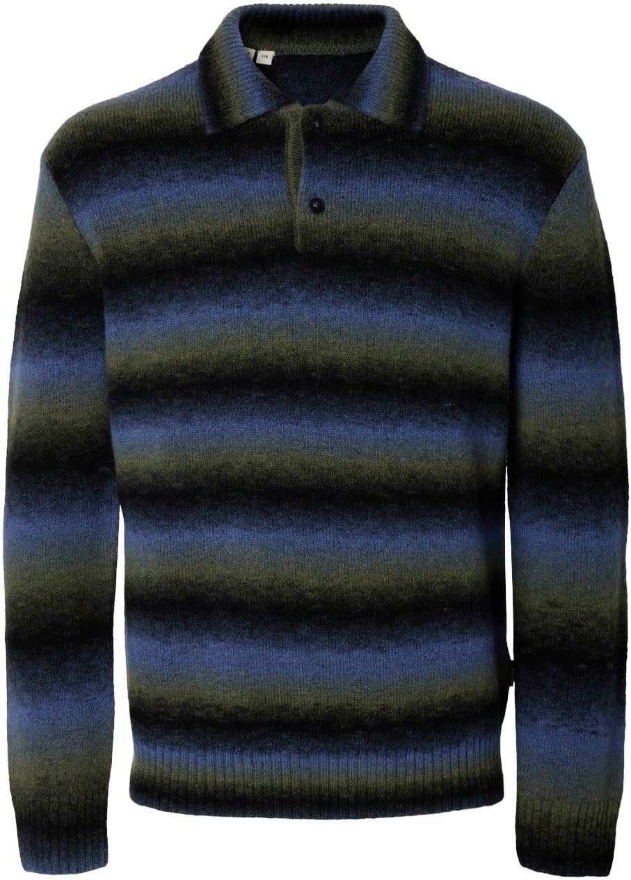 Anrlarry LS Knit Ombre Polo