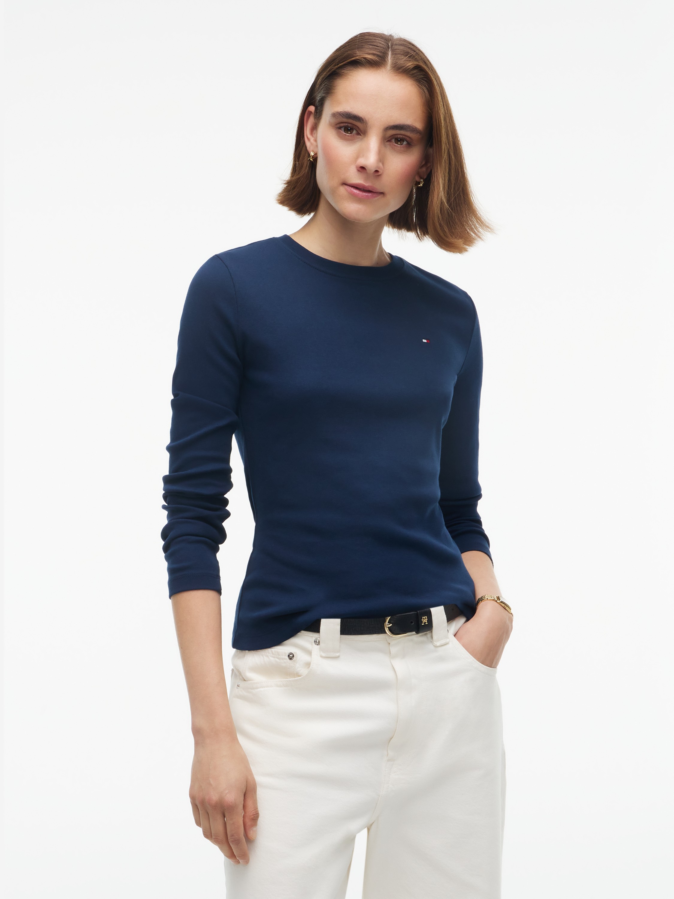 Slim Crew Neck Long Sleeve Tshirt