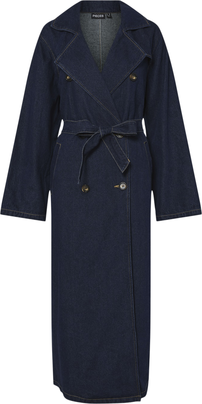 Pcfreya Long Denim Trenchcoat