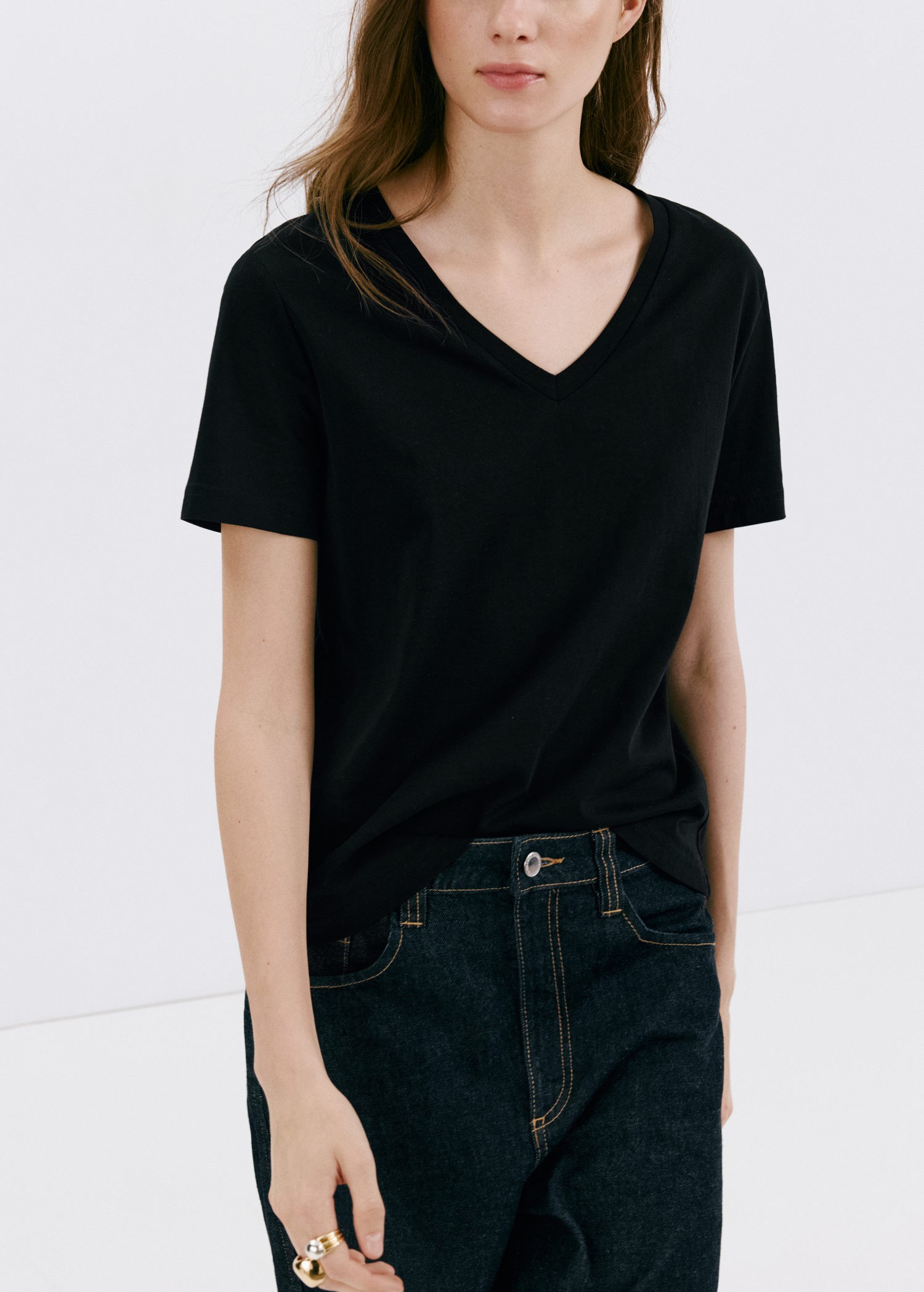 Vneck Cotton T-shirt
