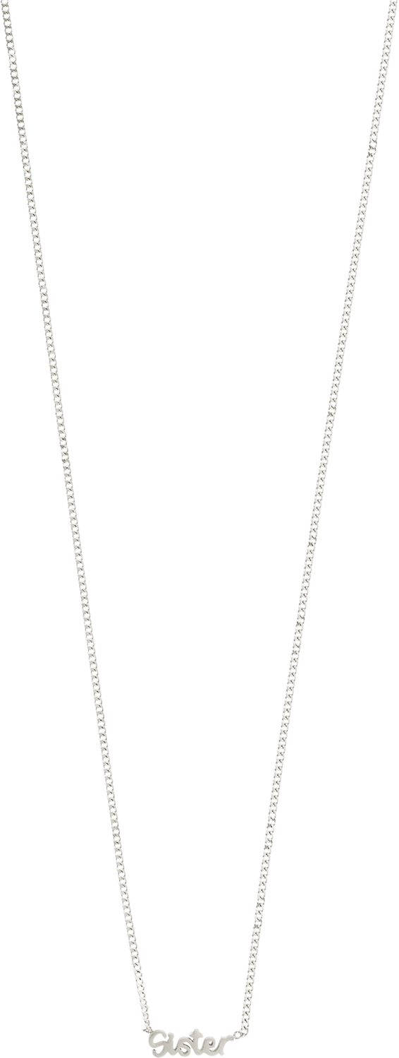 Sister Recycled Necklace Silverplated