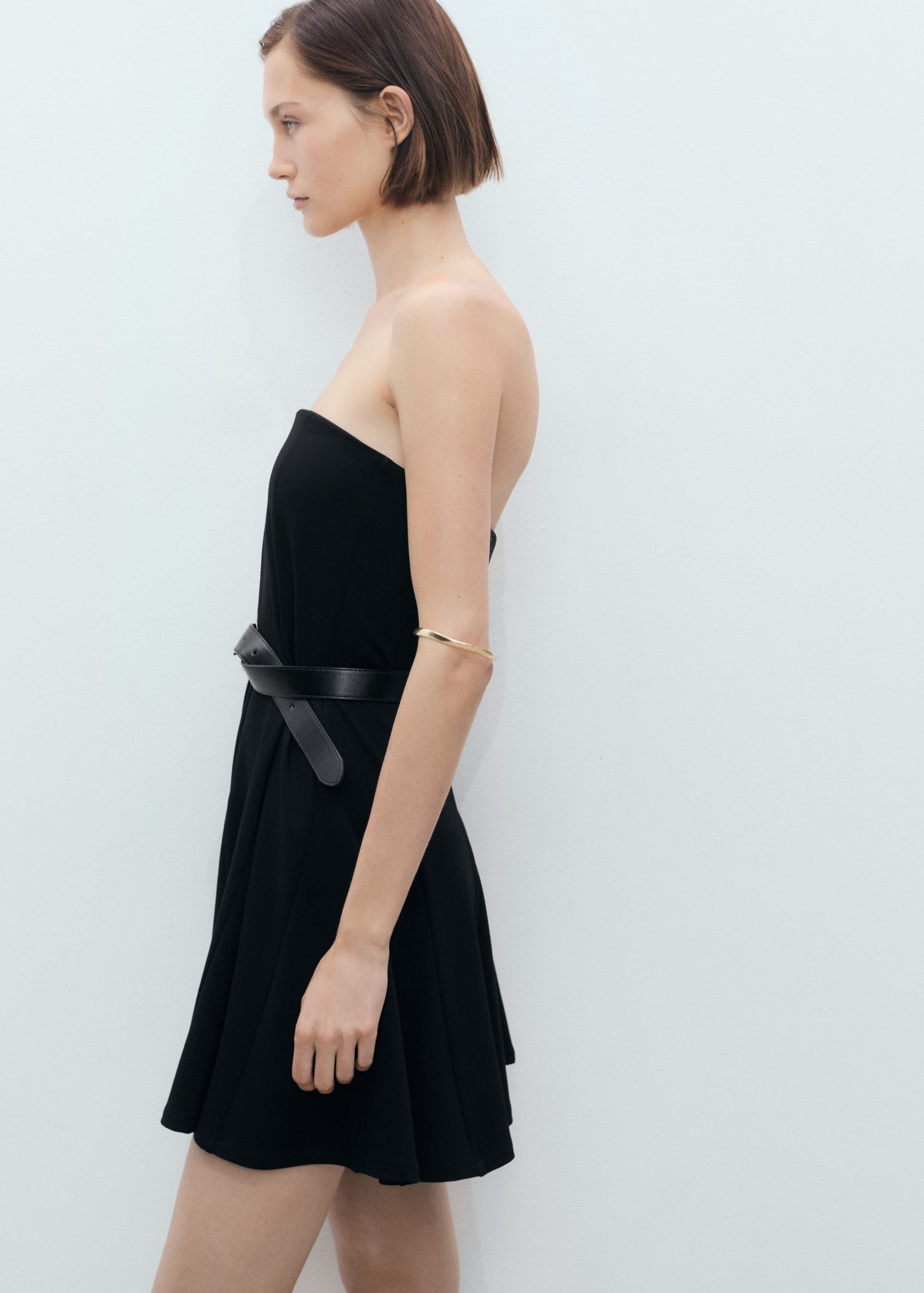 Pleated Short Dress