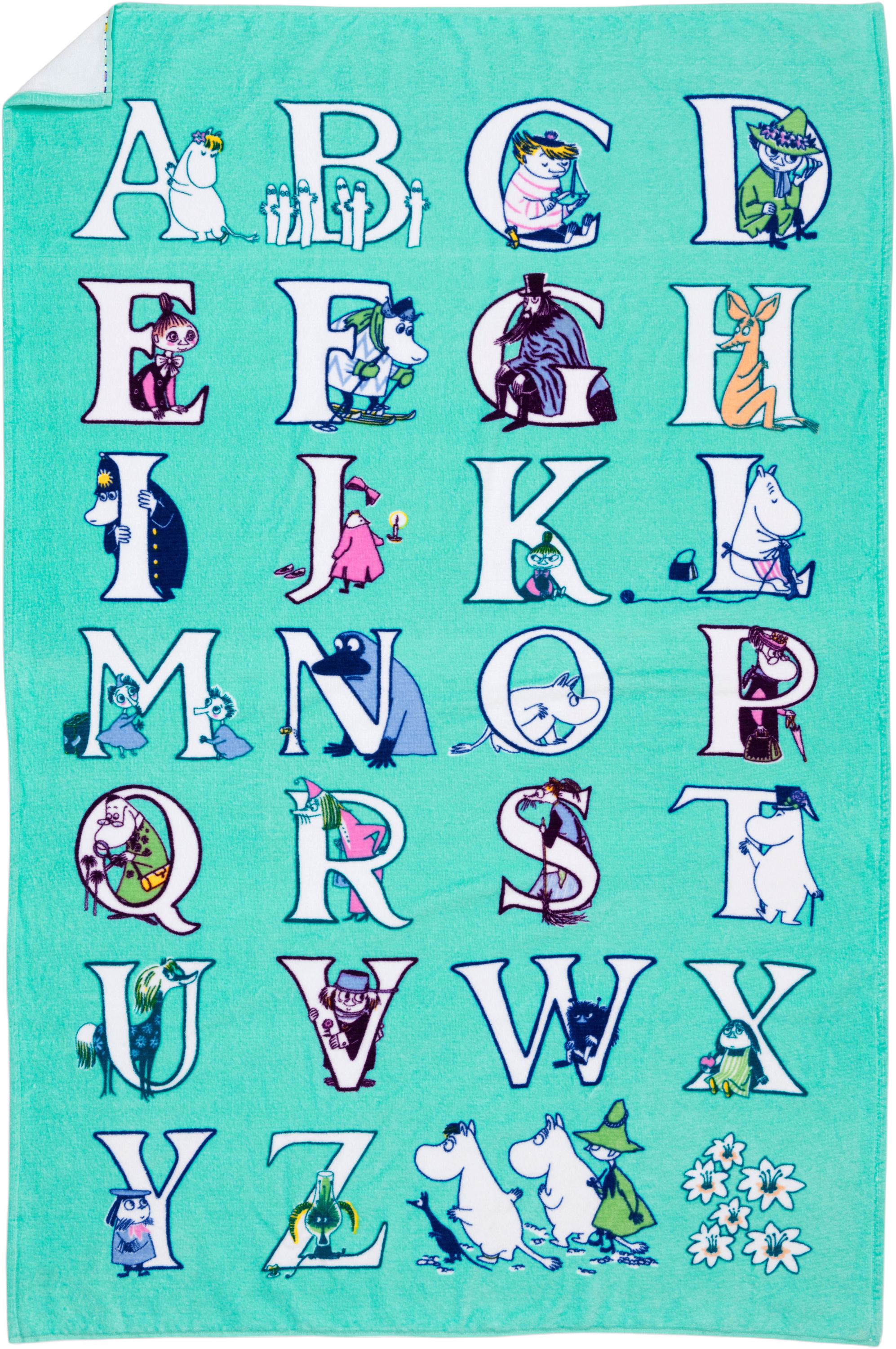 Moomin Badehåndklæde 95×150 Alfabet Gots