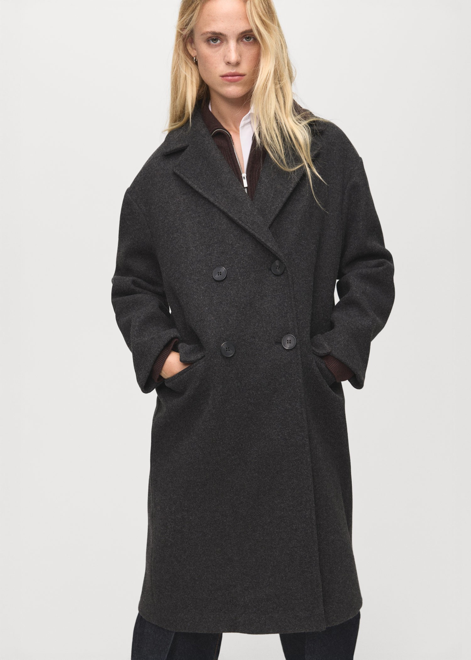 Doublebreasted Midi Coat
