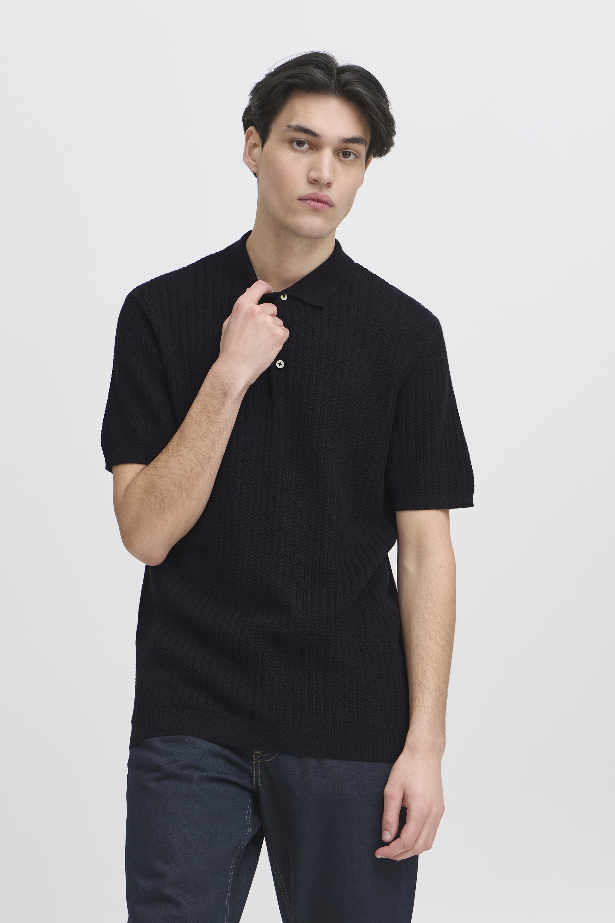 Cfkarl Structured Knit Polo