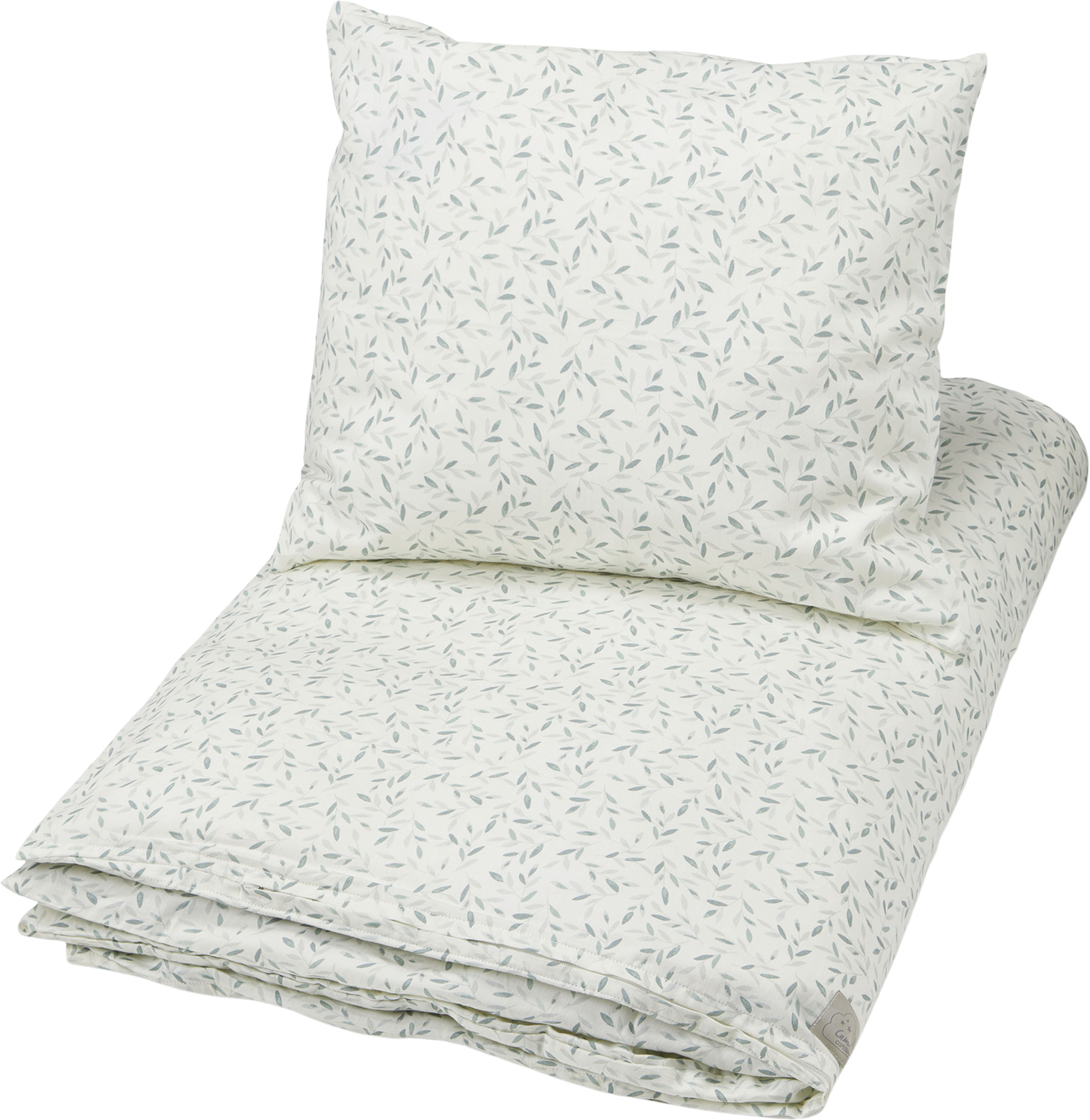 Bedding Junior Danish 100x140cm Gots Green Leaves