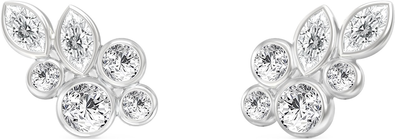 White Wisteria Earstud