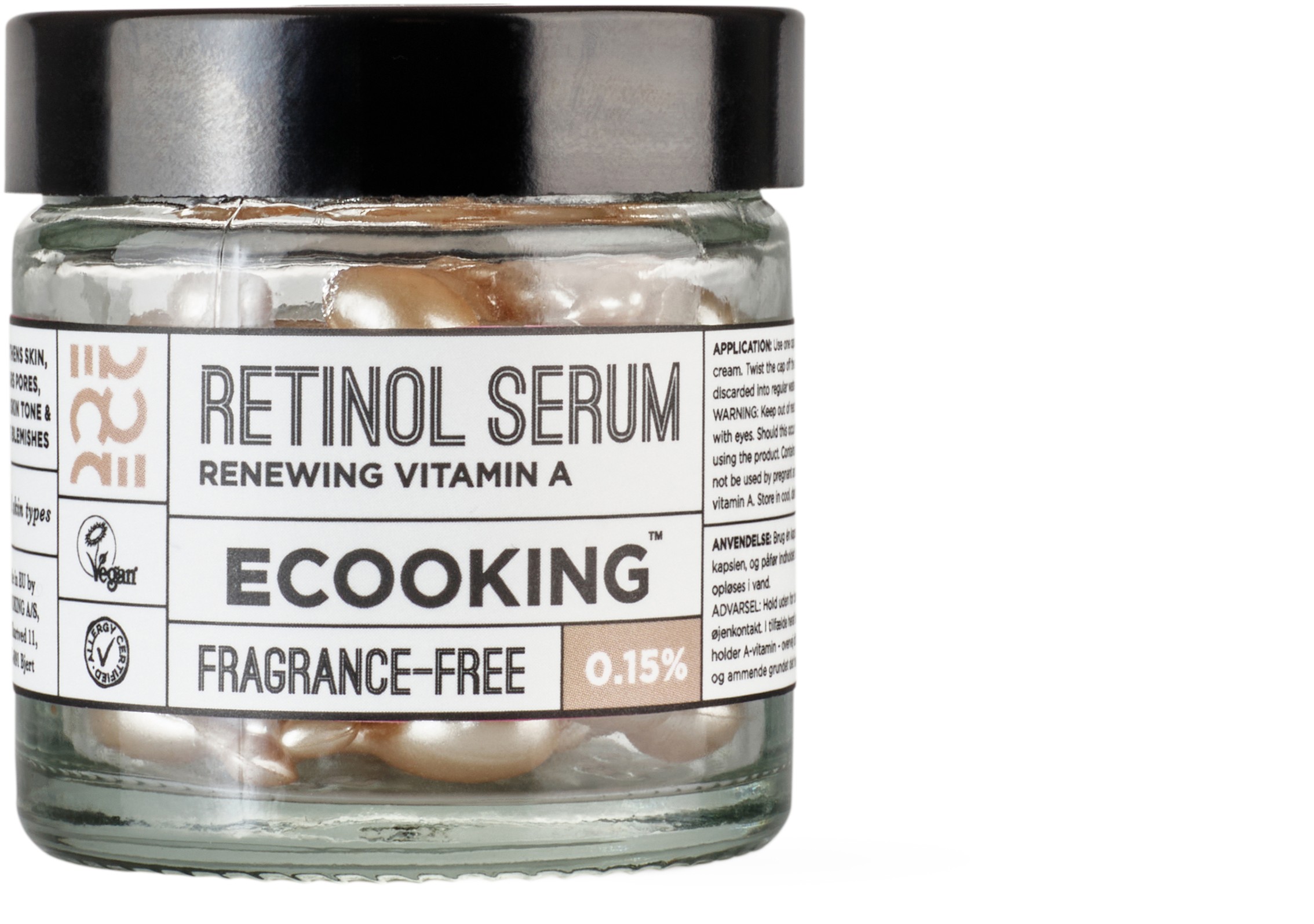 Retinol Serum 0,15% Capsules - 60 pcs - DKK 300 - Spar 25%