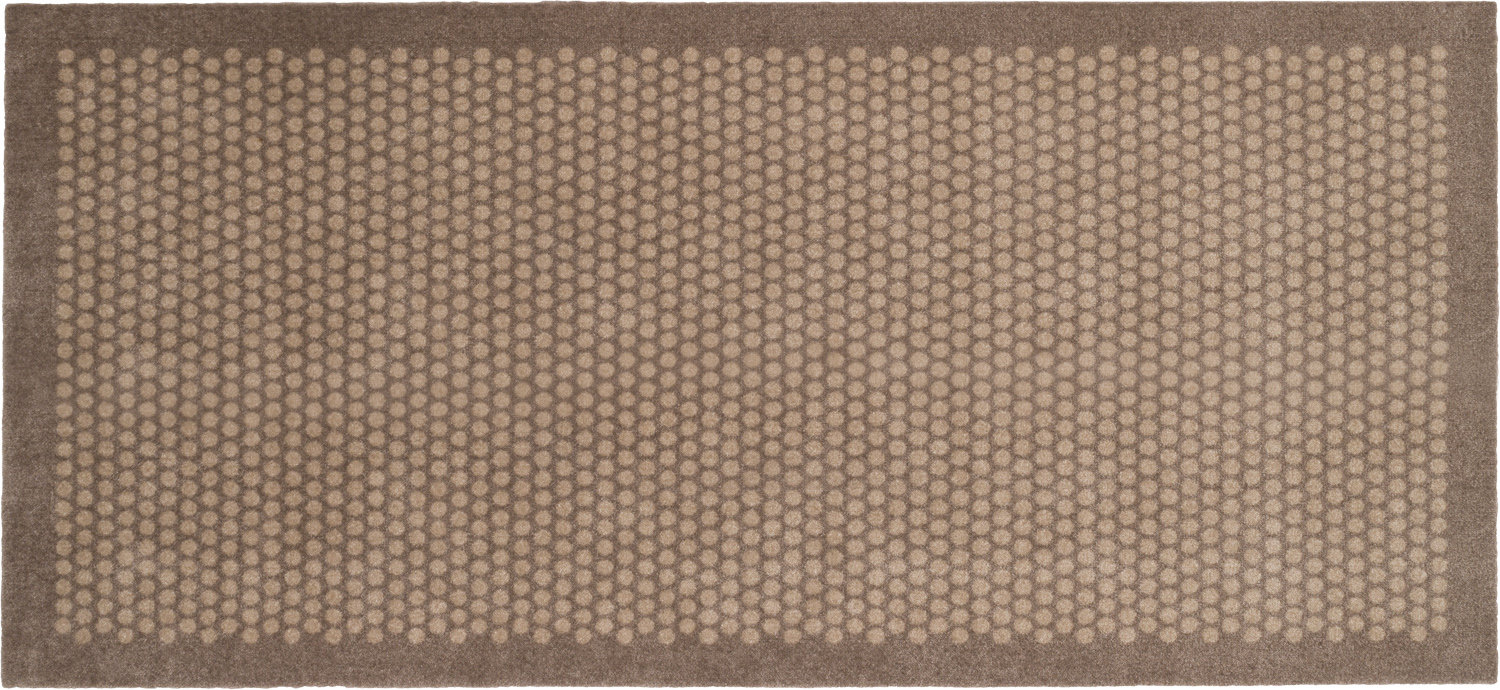 Løber 90×200 cm, dot Sand/beige