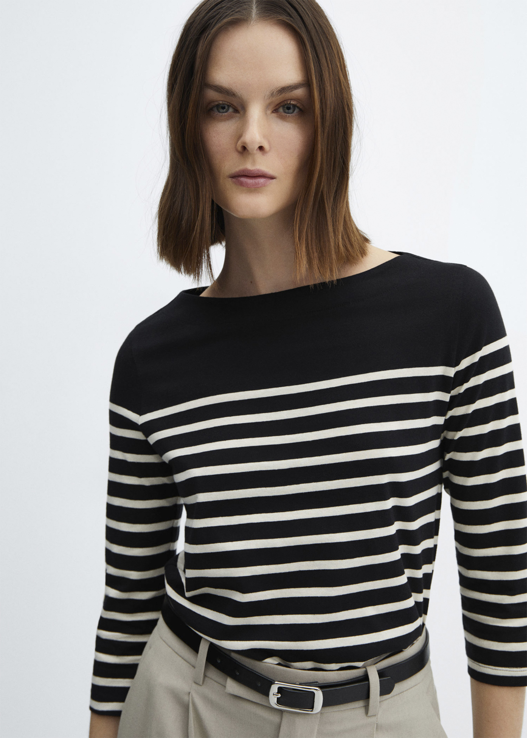 Striped Boatneck T-shirt