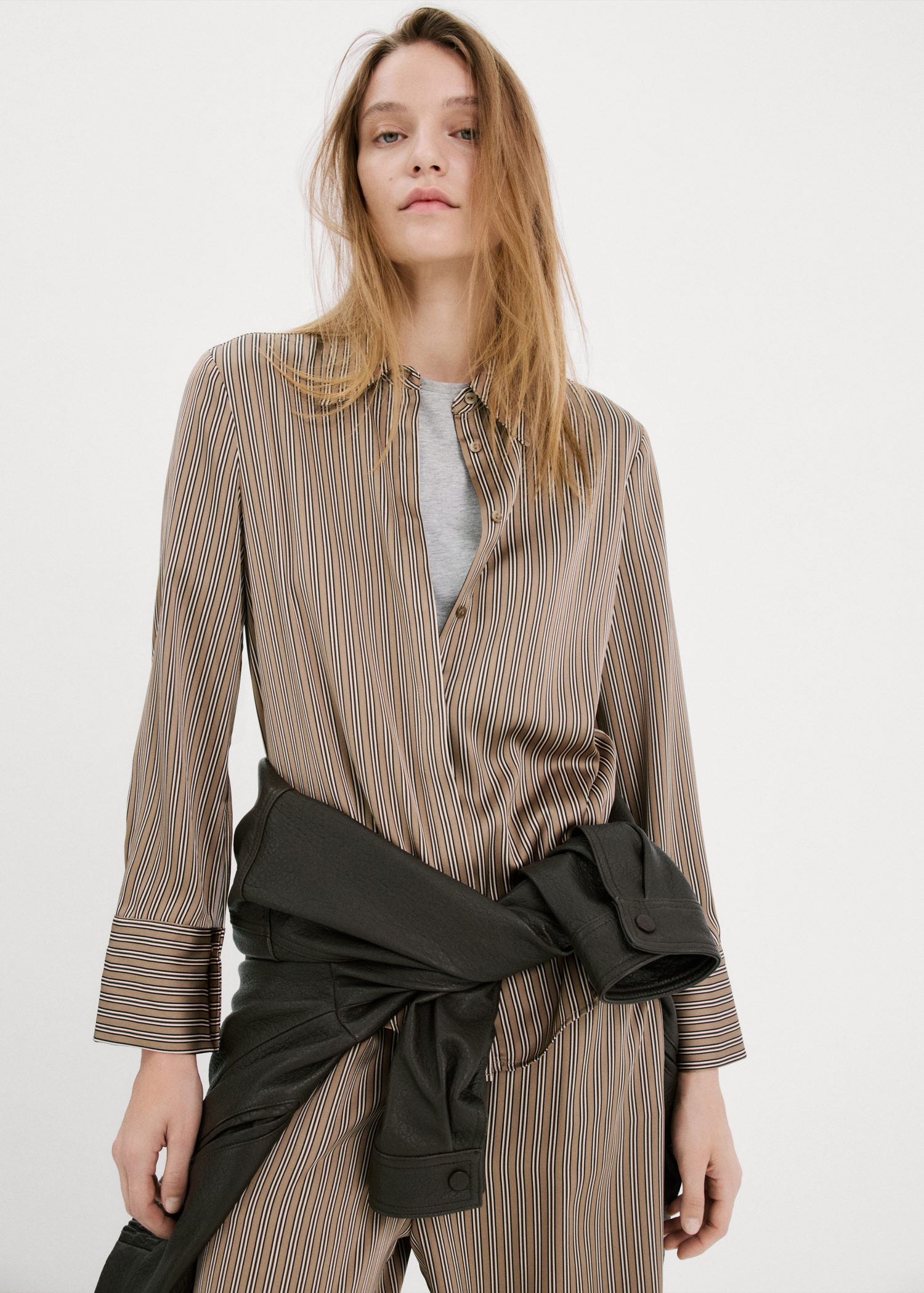 Satin Striped Shirt