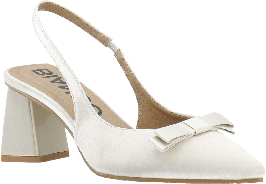 Biamaralyn Bow Slingback Satin