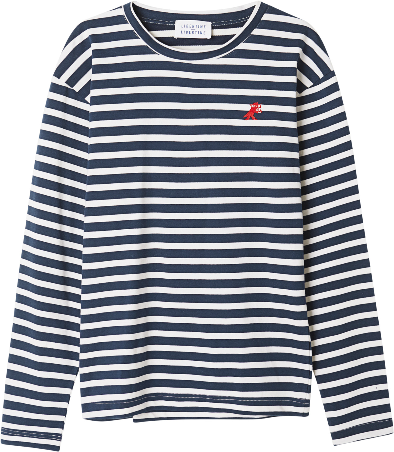 Voleur Long Sleeve 2229 Dark Navy w. White Stripe