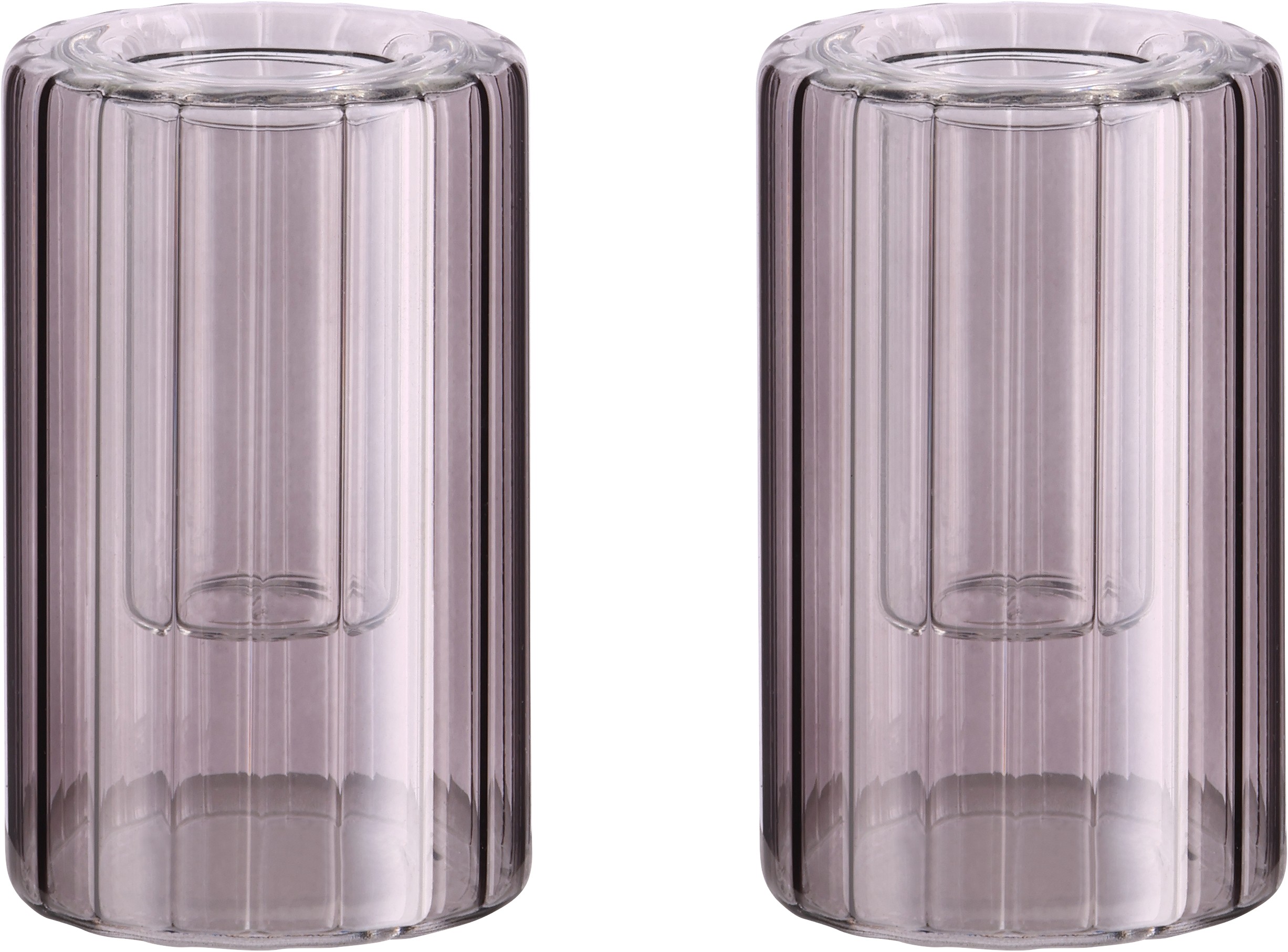 MM Lima Candleholder, Charcoal, 2pack