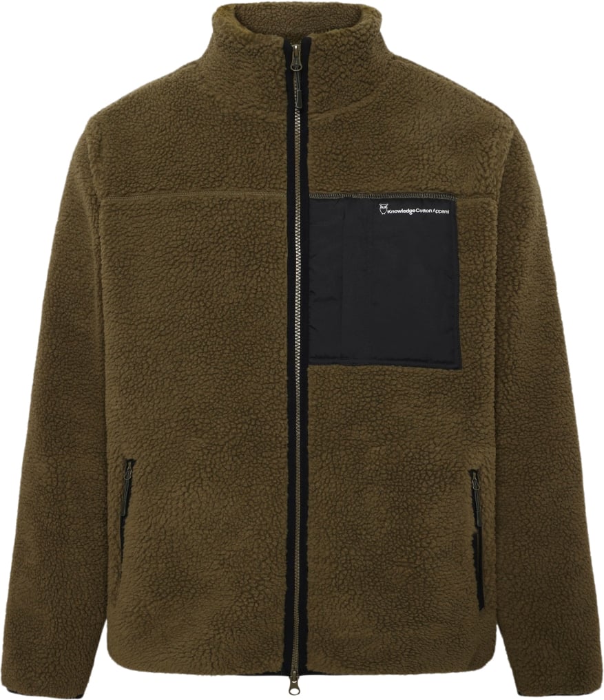 Teddy Fleece Zip Sweat Grs/vegan