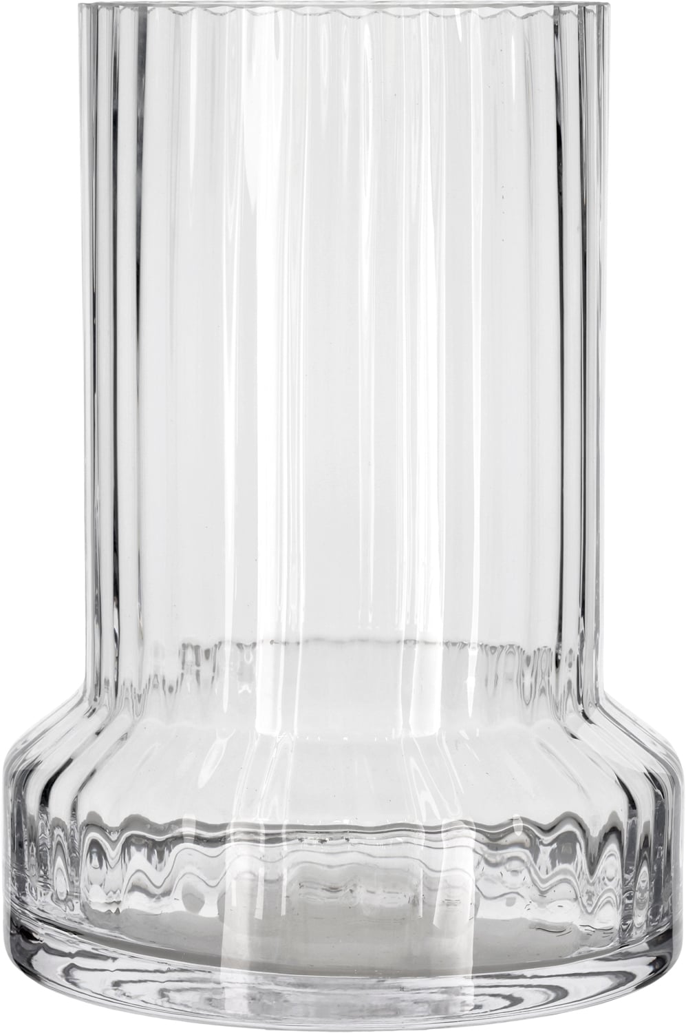 Vase med Riller Hvils D21 x 29 cm Klar Glas