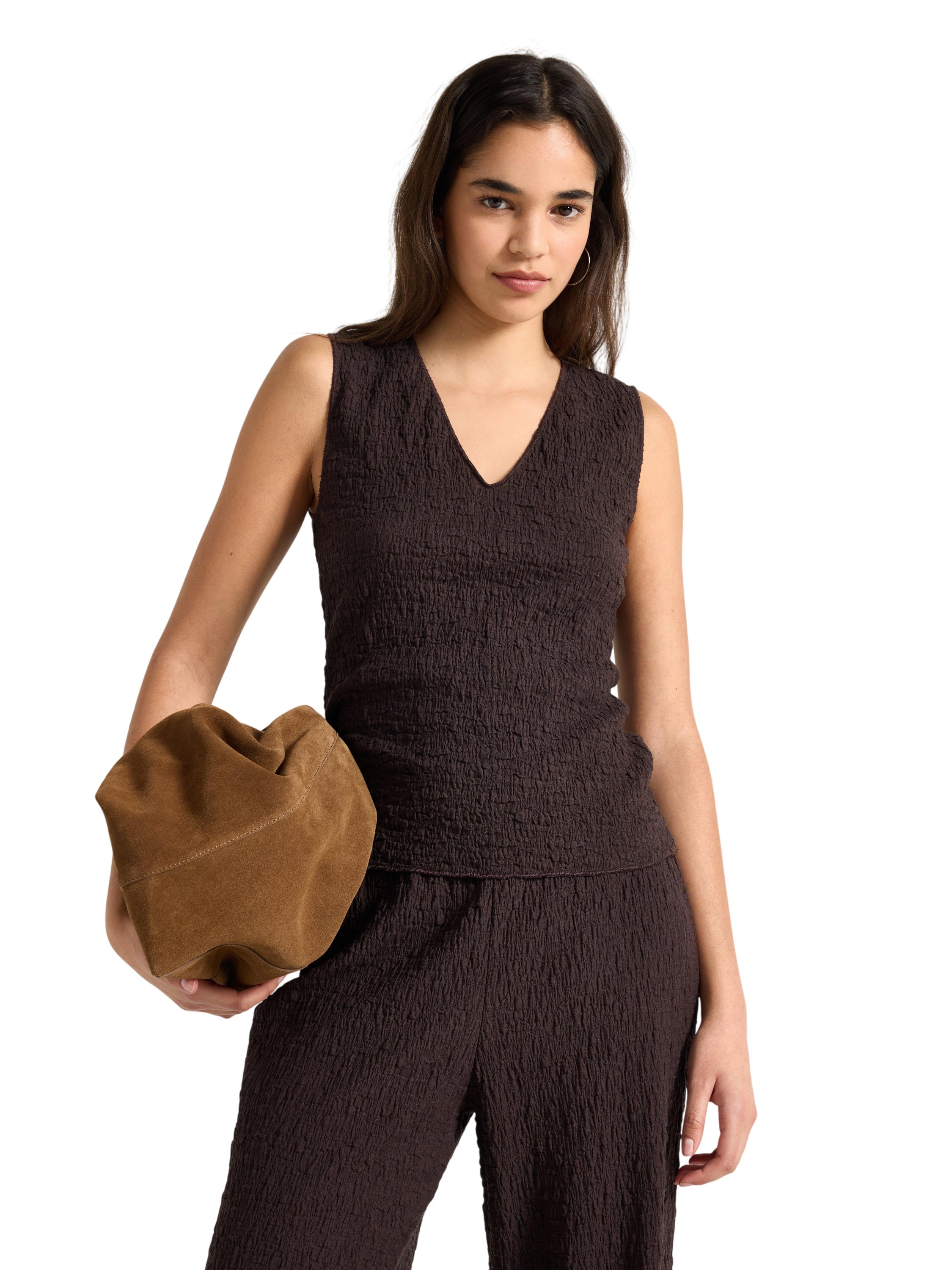 Structured Sleeveless top in Jersey