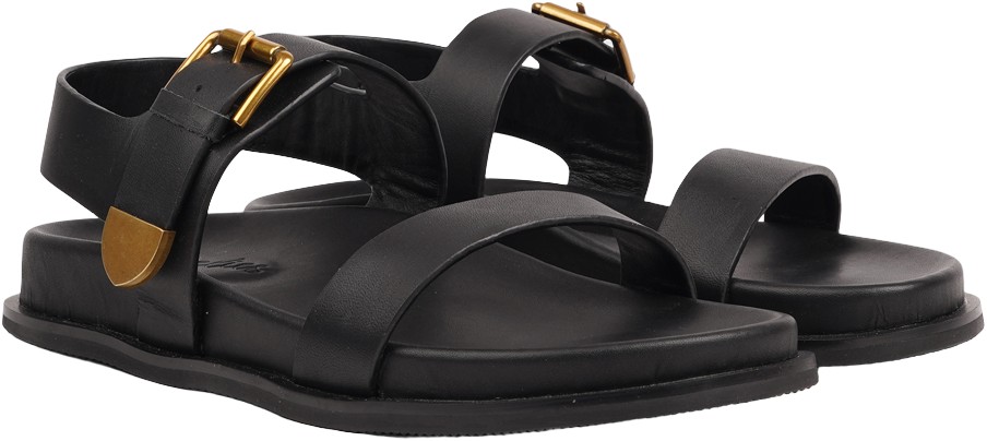 Salmagi Adjustable Leather Sandal W/heel Strap