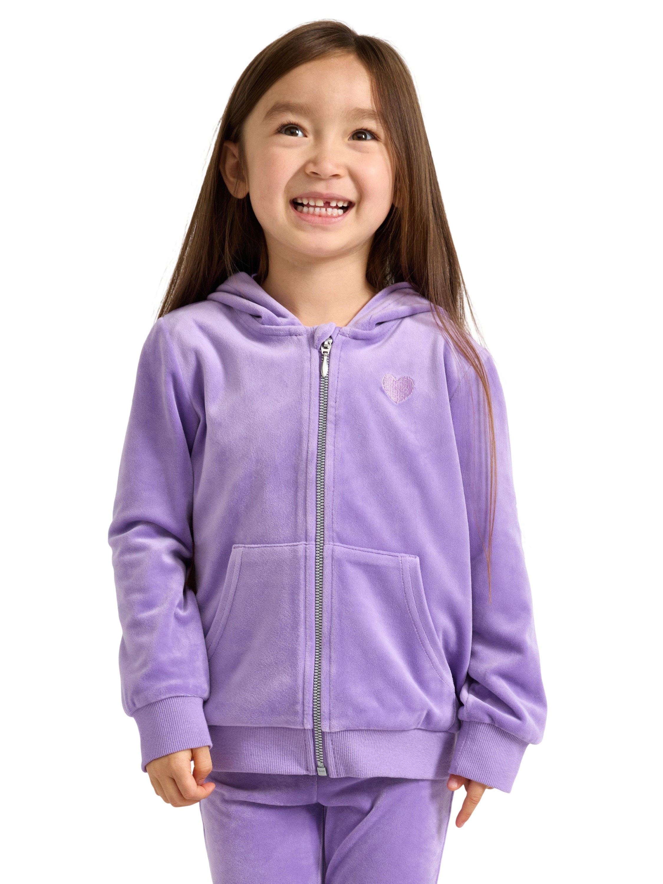 Hoodie i Mjuk Velour med Avslappnad