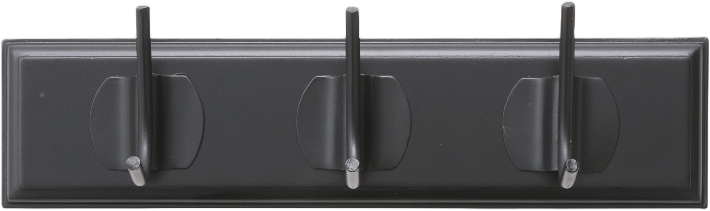 Edgy Coat Rack, 3 Hooks Black w. Black Finish