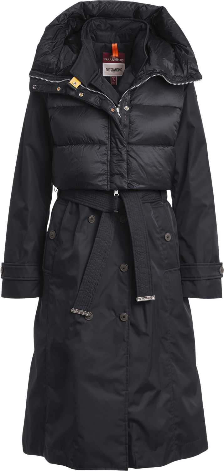 Dawn Rain Proof Trench Coat With Detachable Down Vest